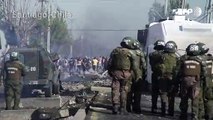 Violent protests in Chile over lockdown