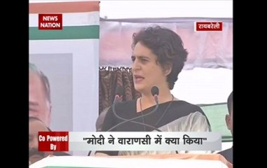 Priyanka Gandhi attacks PM Modi in her speech in Raebareli