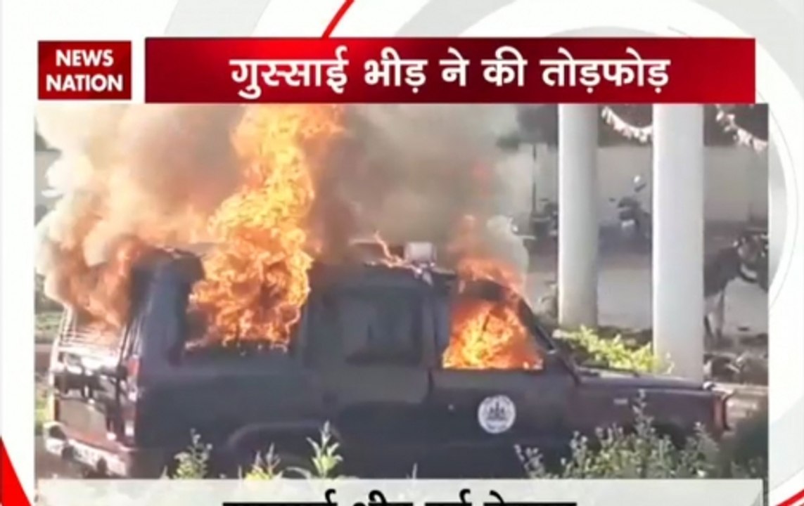 Mob vandalises police station over sand mining suspects alleged death in custody in Karnataka