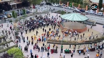 Los saboteadores de la cacerolada de Alcorcón no respetaron la distancia social, los manifestantes sí