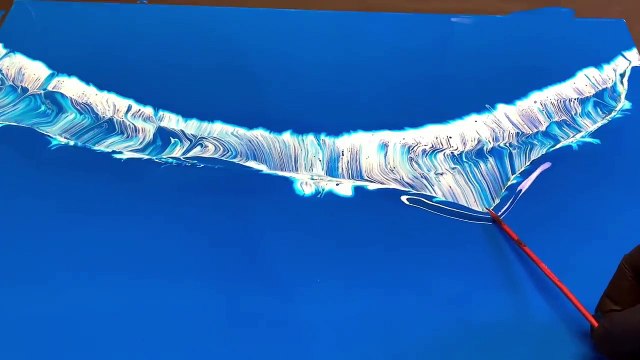 Fluid Painting THE ANGEL! String Pulling Acrylic Pouring_Wigglz Art Great Beginners Technique!