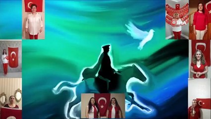 Bursa'da dans topluluğu 19 Mayıs için evde klip çekti