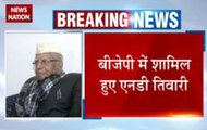 Former Uttarakhan Chief Minister ND Tiwari joins BJP