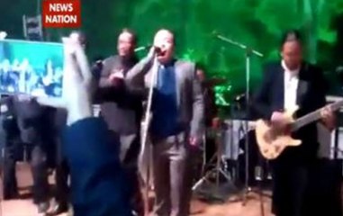Meghalaya CM Mukul Sangma singing at Shillong Midnight Festival