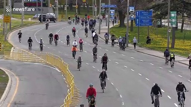Toronto turns major road over to pedestrians and cyclists to enable social distancing
