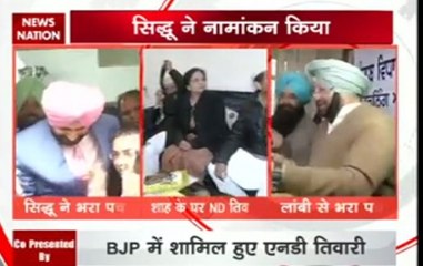 Navjot Singh Sidhu files nomination from Amritsar East