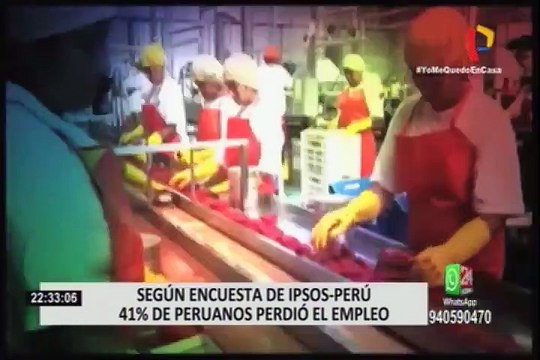 El 41 % de los peruanos perdió su empleo, según encuesta de Ipsos