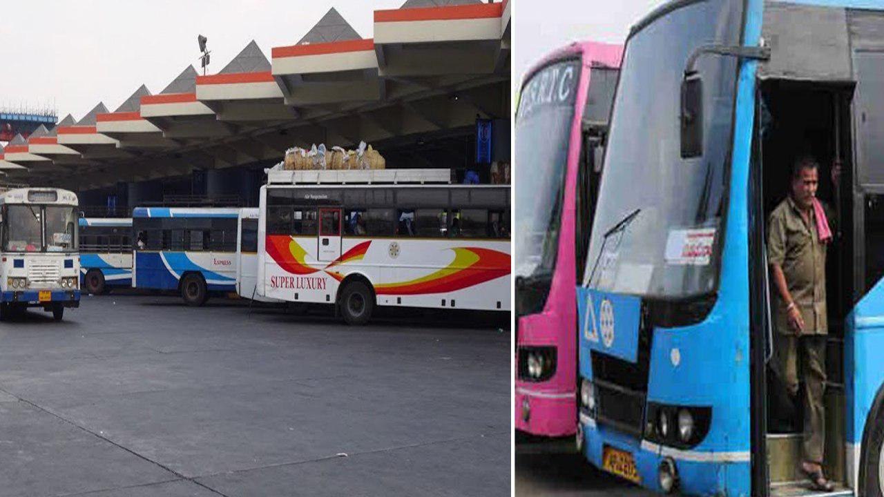 TSRTC Buses Flocks To Roads Across Telangana, No buses In Hyderabad City