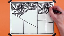 Expressive 3D Pattern _ Satisfying Line Illusion _ Daily Art Therapy