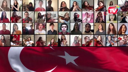 Başkan Çalık ve gençler online konserde Gençlik Marşı'nı seslendirdi