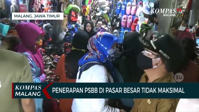 PSBB, Pasar Besar Malang Tak Terapkan Phsyical Distancing