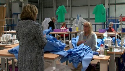Anne-Marie Trevelyan MP visit to NHS PPE Cramlington hub