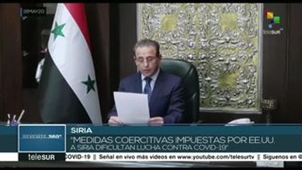 Siria: medidas impuestas por EEUU dificultan lucha contra COVID-19