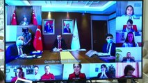 Cumhurbaşkanı Erdoğan, gençler ve sporcularla video konferans yöntemiyle görüştü (3)