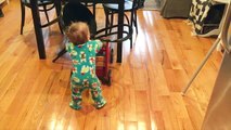 Funny Baby Walking For The First Time