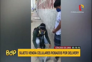 Cercado: detienen a sujeto que vendía teléfono robados por ‘delivery’