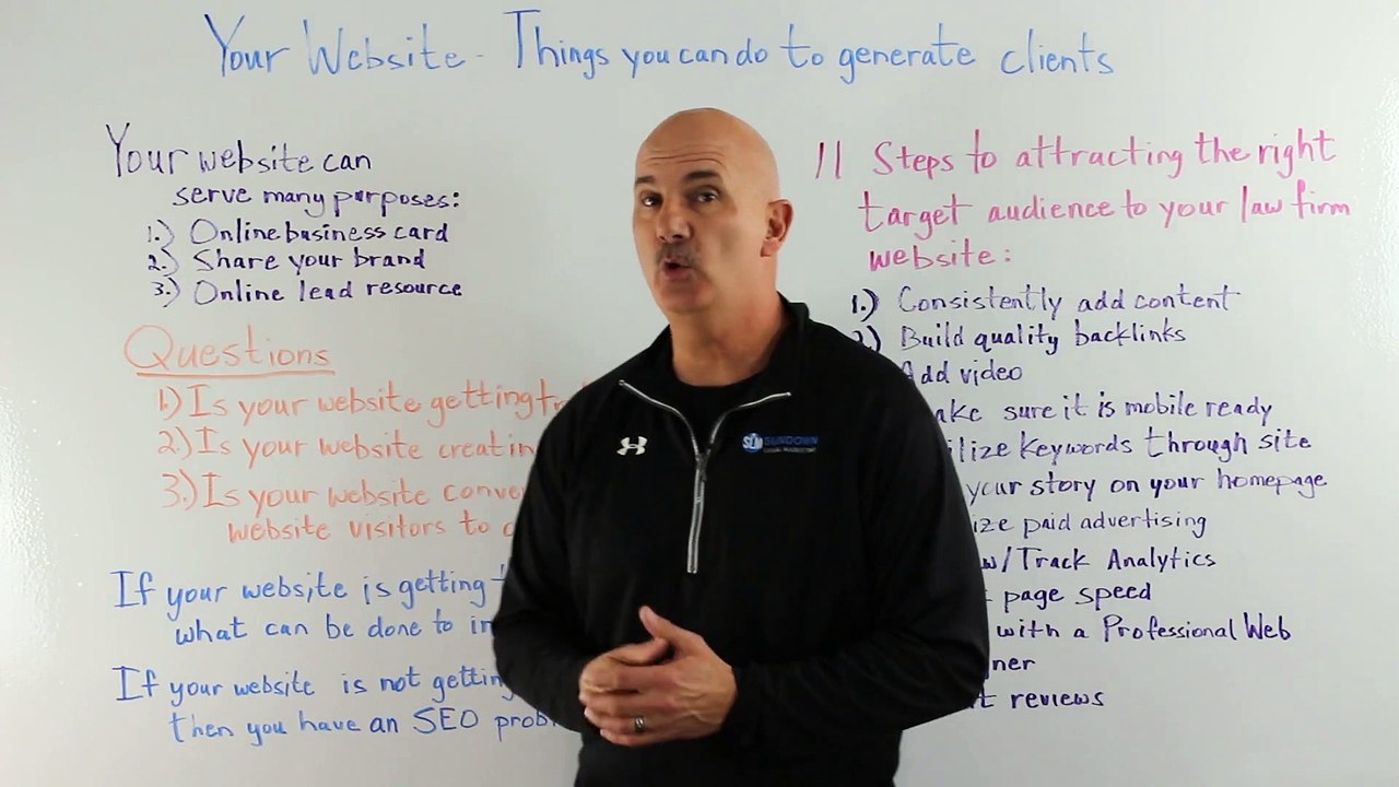 Sundown Legal Marketing - Whiteboard Wednesday - How to turn your law firm website into a client generating machine