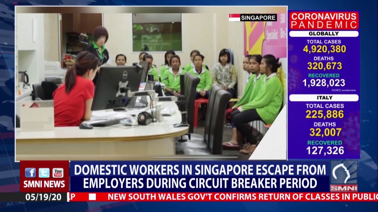 Domestic workers in Singapore escape from employers during circuit breaker period