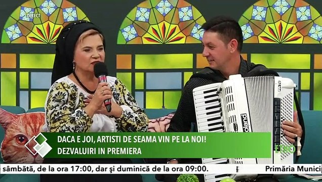 Brindusa Covalciuc Ciobanu in cadrul emisiunii „Matinali si populari” - ETNO TV - 03.10.2019