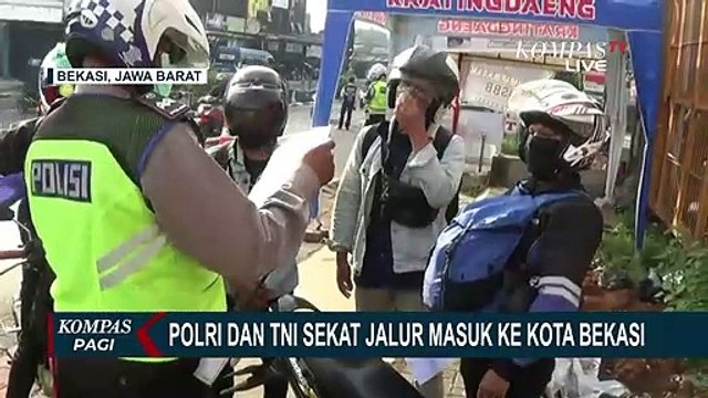 Penyekatan Pintu Masuk Kota Bekasi, Belasan Kendaraan Diputar Balik