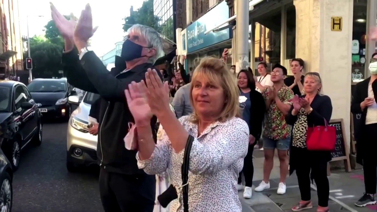 Britons clap their support for health workers