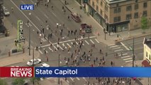 Police Investigate Shots Fired At Police Protest At State Capitol