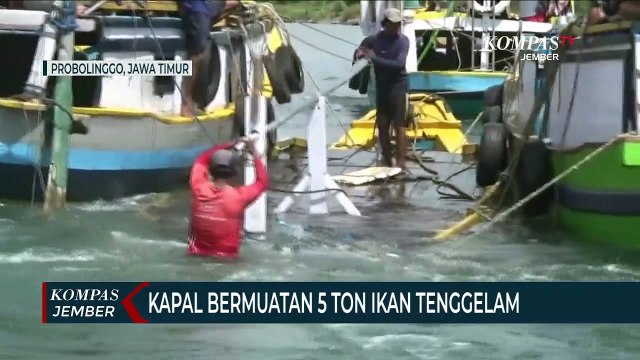 Kapal Bermuatan 5 Ton Ikan Tenggelam di Perairan Utara