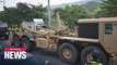 Military transports replacement equipment to U.S. THAAD base in Seongju