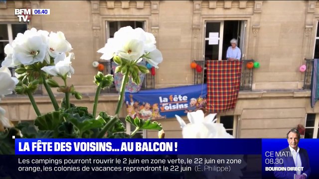 Avec le déconfinement, la fête des voisins se fait cette année... au balcon