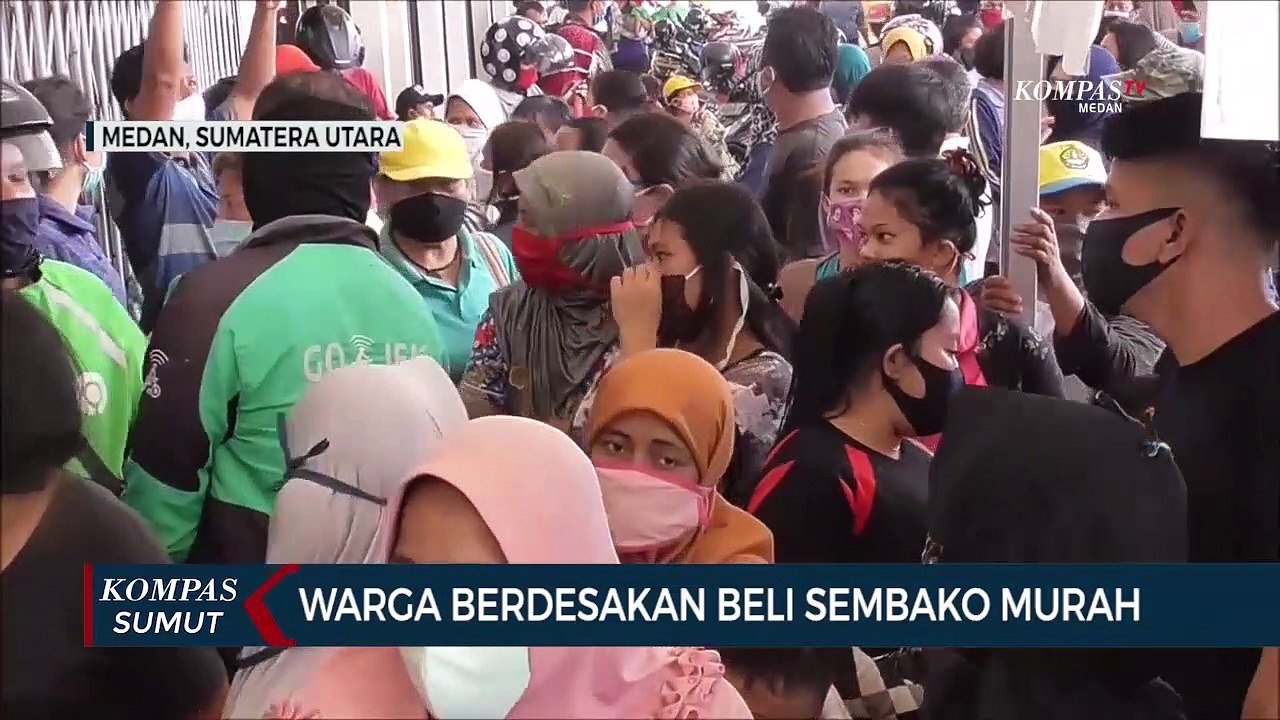 Warga Medan Kecewa Sembako Murah Habis