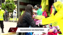 Familias venezolanas en Perú recibieron apoyo de la banda solidaria