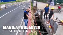 DPWH inspects the crack on the pavement along southbound of the Roxas boulevard