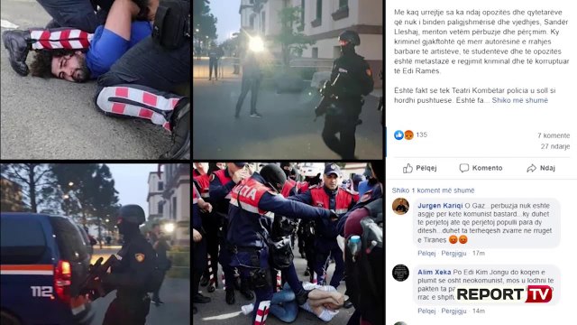 Report TV -Akuzat e opozitës dhe artistëve! Lleshaj: Nuk vendosi policia për shembjen e Teatrit!