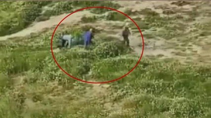 İstanbul’da polisi görünce otların arasına saklandılar