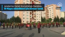 Jandarma Genel Komutanlığı Bandosu 19 Mayıs etkinlikleri için konser verdi