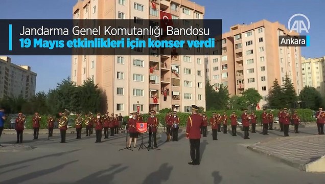 Jandarma Genel Komutanlığı Bandosu 19 Mayıs etkinlikleri için konser verdi