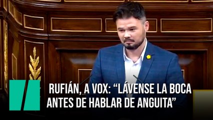 Gabriel Rufián, a Vox: "Lávense la boca antes de hablar de Anguita"