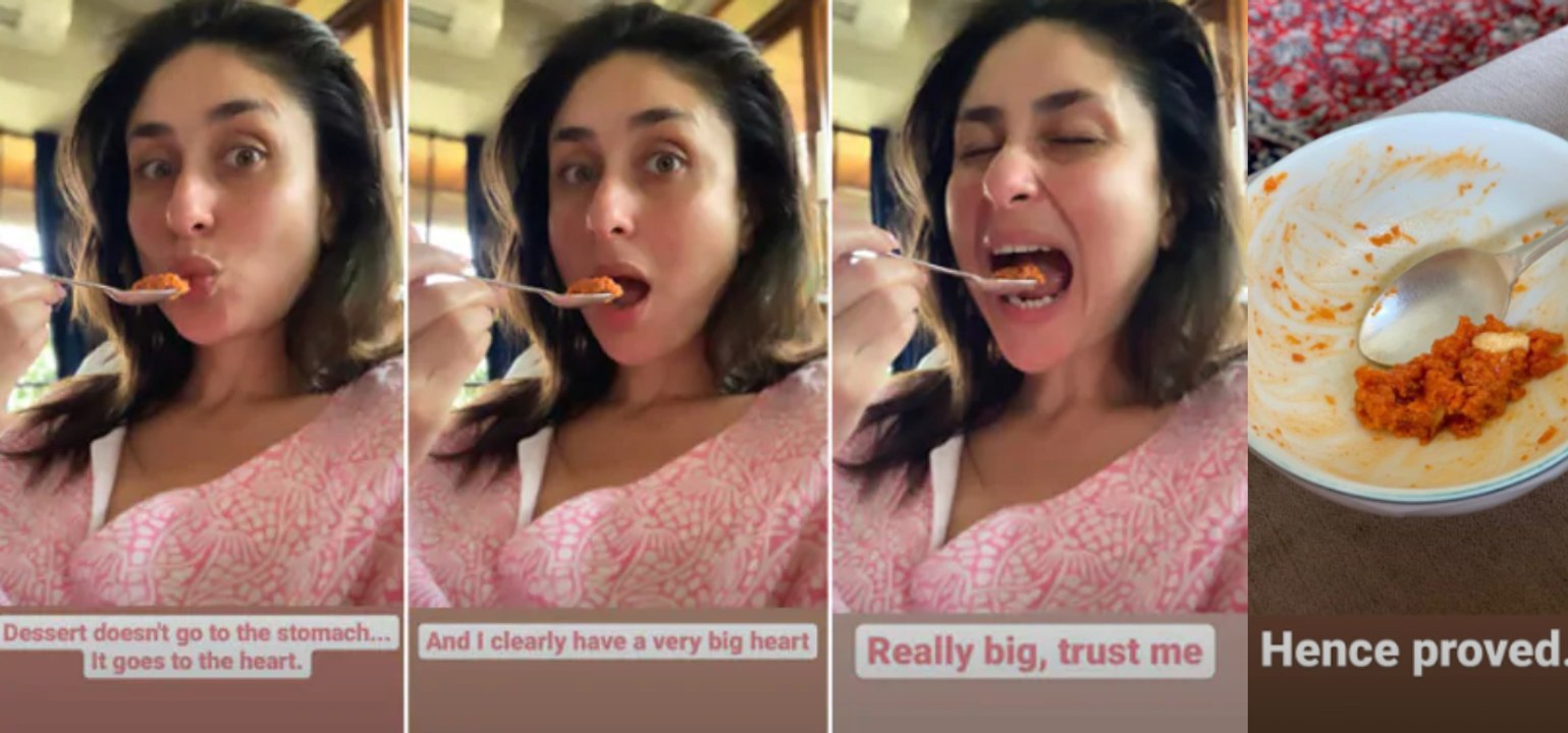 Kareena Kapoor's love for dessert eating gajar ka halwa in the lockdown