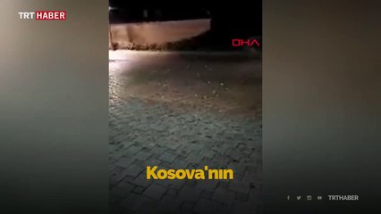 Kosova'da beyzbol topu büyüklüğünde dolu yağdı