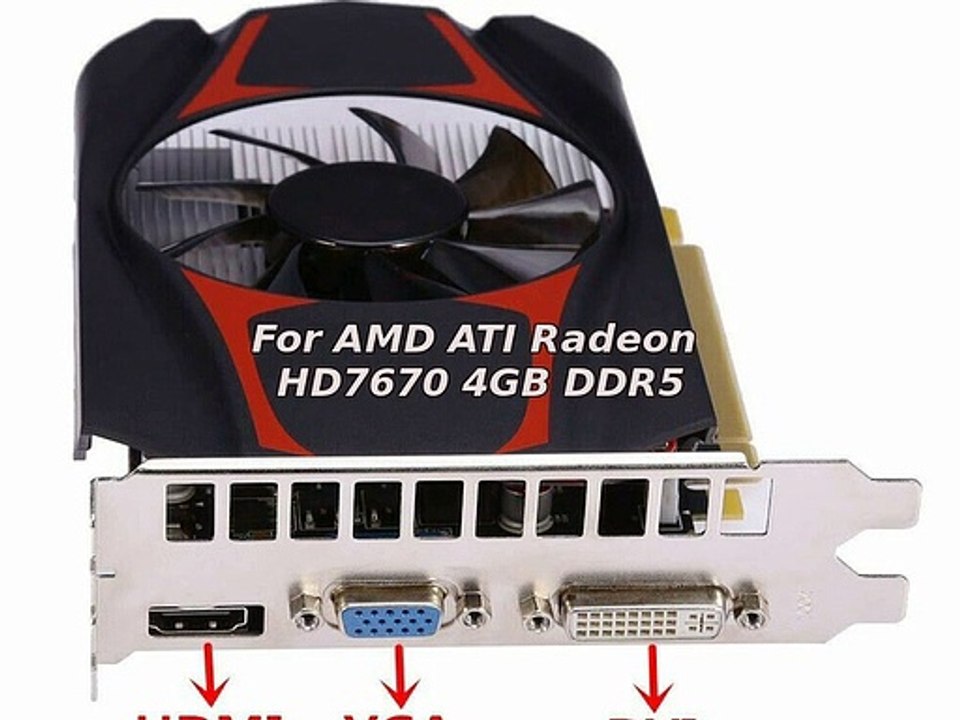 AMD ATI Radeon HD7670 4GB DDR5 128Bit PCI-Express Video Game Graphics Card