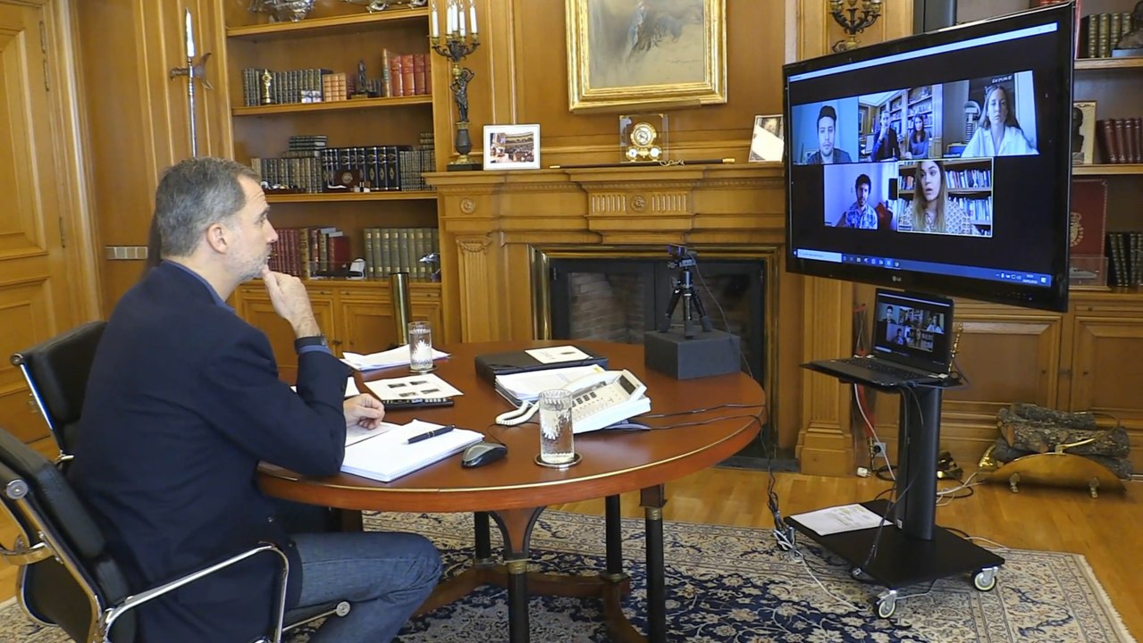 Los Reyes mantienen una videoconferencia con "la literatura joven"
