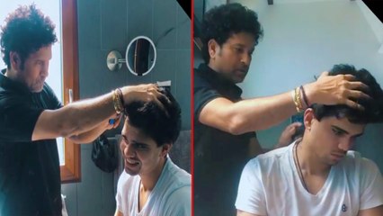 Sachin Tendulkar turned barber for his son