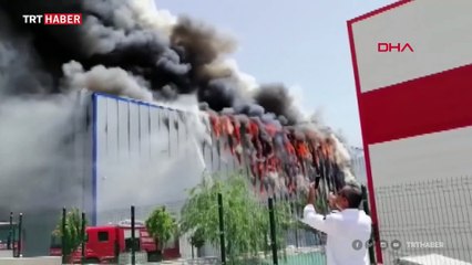 Ankara'da tıbbi ekipman fabrikasında yangın