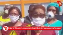 Le don du FPI contre le coronavirus refusé à l'Ecole des sourds-muets de Yopougon