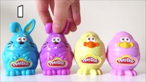 Learn colors and counting with play doh toy surprise eggs learn english esl
