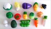Learn names of fruits vegetables egg with velcro cutting toy foods esl learn english
