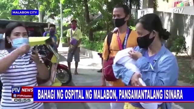 Bahagi ng ospital ng Malabon, pansamantalang isinara