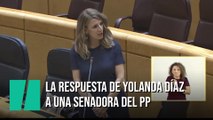 La dura réplica de Yolanda Díaz a una senadora del PP que están compartiendo miles de personas