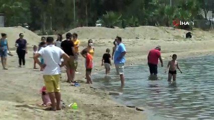 Çocukların ilk işi denize girmek oldu