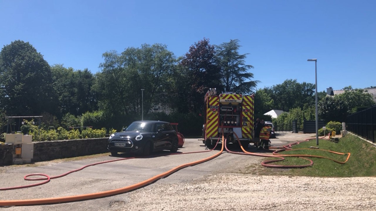 Une maison détruite par un incendie à Kerbiquette